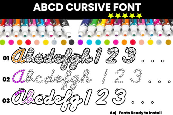 Abcd Cursive Dot Marker: A Playful Tool for Branding and Learning