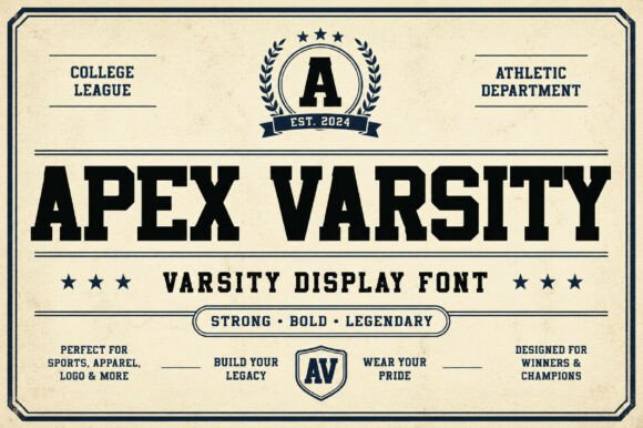 Apex Varsity: The Bold Display Typeface for Athletic Branding