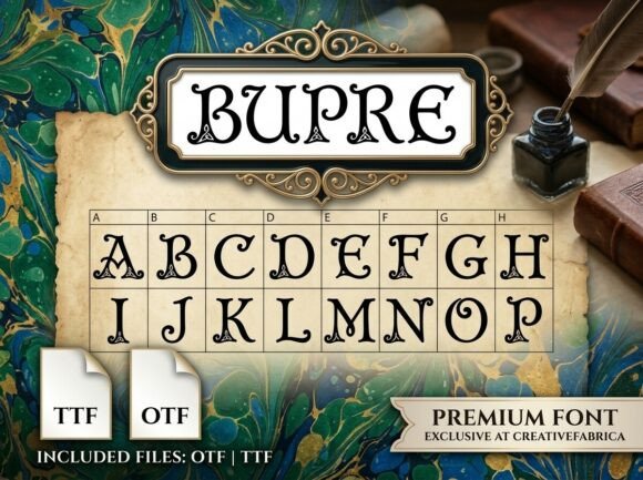 Bupre: The Mythic Display Font for Legendary Brands