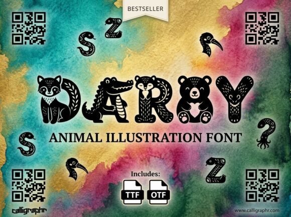 Darby: A Hand-Carved Typeface for Storybook Charm