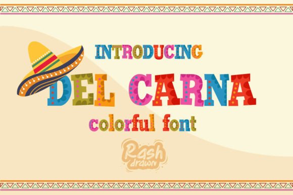 Del Carna: A Fiery Display Font for Festive Design