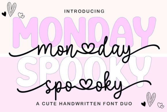 Discover the Playful Charm of the Monday Spooky Font Duo
