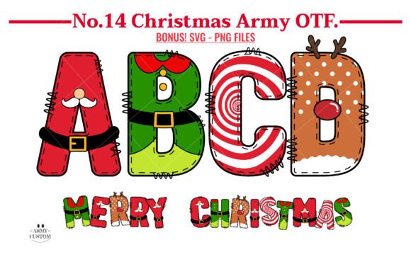 Unwrap the Christmas Army Bundle: A Festive Font Collection
