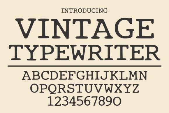 Vintage Typewriter: The Font That Brings Timeless Character to Modern Design