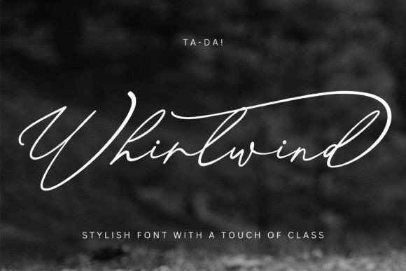 Whirlwind: A Handwritten Font with Curves and Character